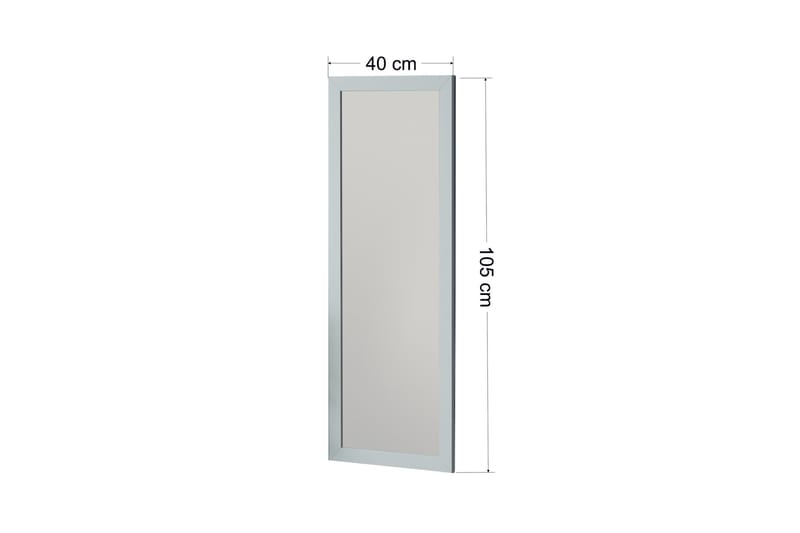 Rubo Spejl 40 cm Rektangulær - Hvid - Boligtilbehør - Spejle - Vægspejl