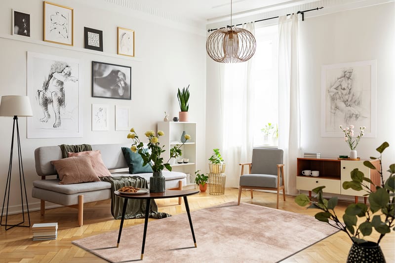 Cozy Shaggy Tæppe 110x160 cm Rektangulært - Hør - Tekstiler - Tæpper - Moderne tæppe - Ryatæpper