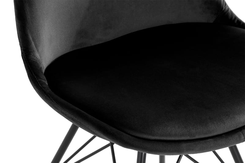 Shell Spisebordsstol Velour - Sort - Spisebordsstole & køkkenstole