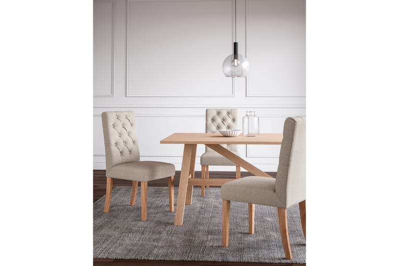 Jenny Spisebordsstol - Beige/Træ - Spisebordsstole & køkkenstole