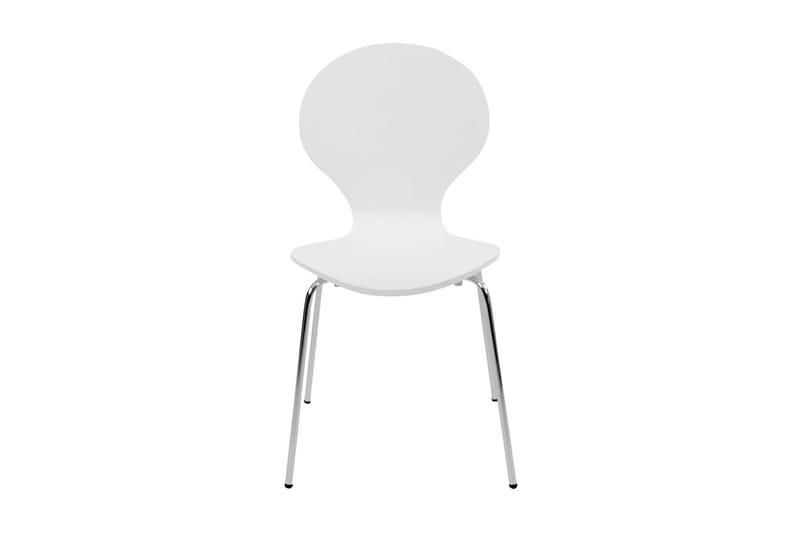 Ikeda Spisebordsstol - Hvid/Krom - Spisebordsstole & køkkenstole