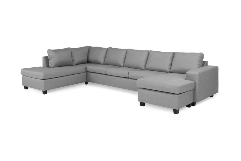 Houston U-sofa Large med Chaiselong Højre - Grå - U Sofa