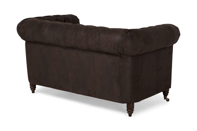 Chesterfield Deluxe 2-pers Sofa - Mørkebrun - Lædersofaer - 2 personers sofa - Chesterfield sofaer