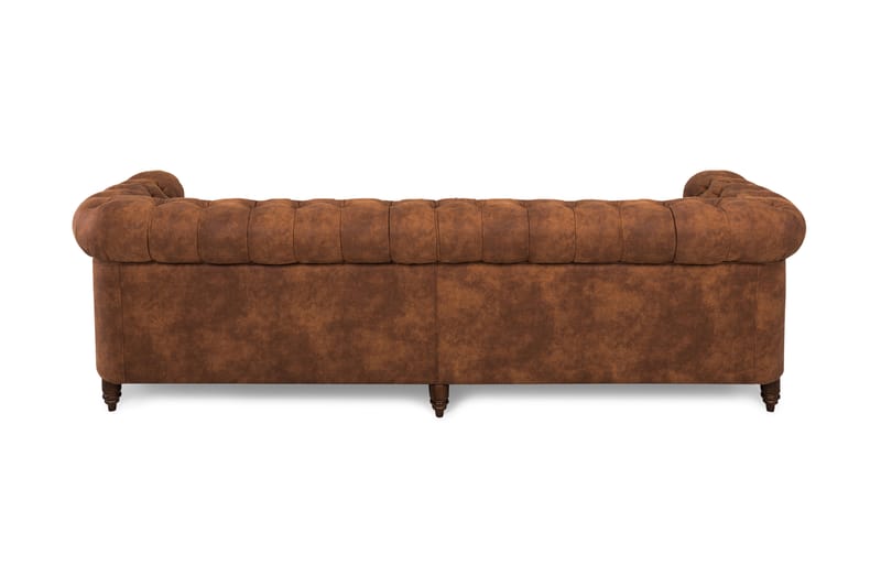 Chesterfield Deluxe 4-pers Sofa - Cognac - 4 personers sofa - Lædersofaer - Chesterfield sofaer