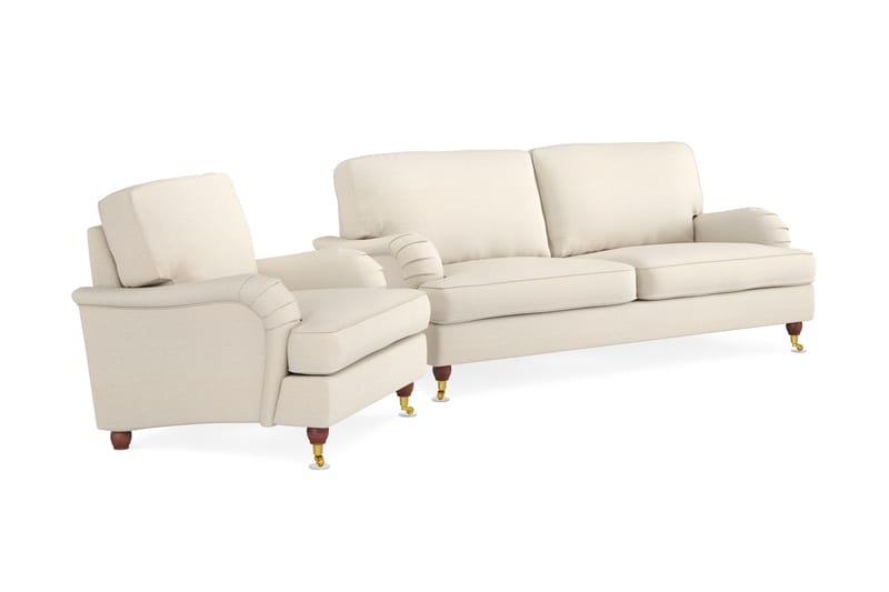 Howard Lyx Sofa 3-personers med Lænestol - Beige - Howard sofagruppe