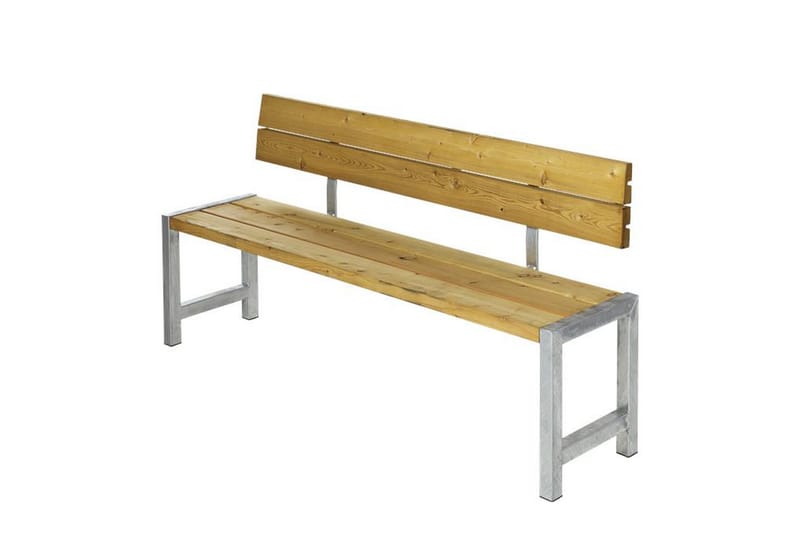 PLUS Plankebænk med Planker og Ryglæn - Havemøbler - Havesofaer & bænke - Udendørs bænk & havebænk
