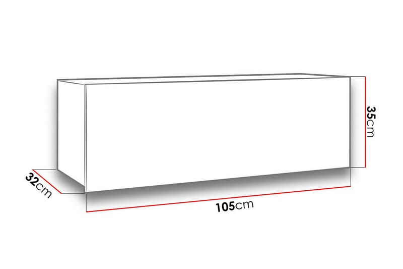 Tessan Vægskab 105 cm - Hvid - Skabe