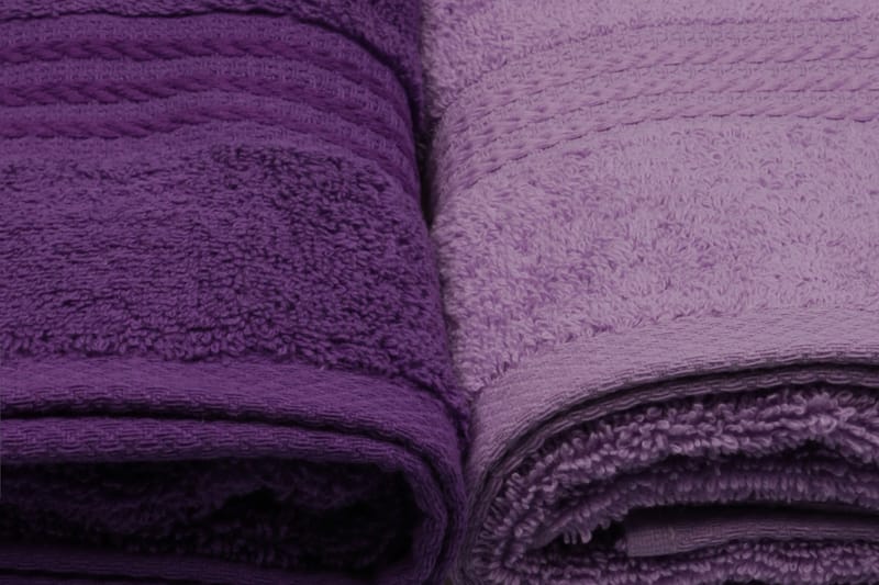 Hobby Håndklæde 50x90 cm 4-pak - Lilla - Håndklæder