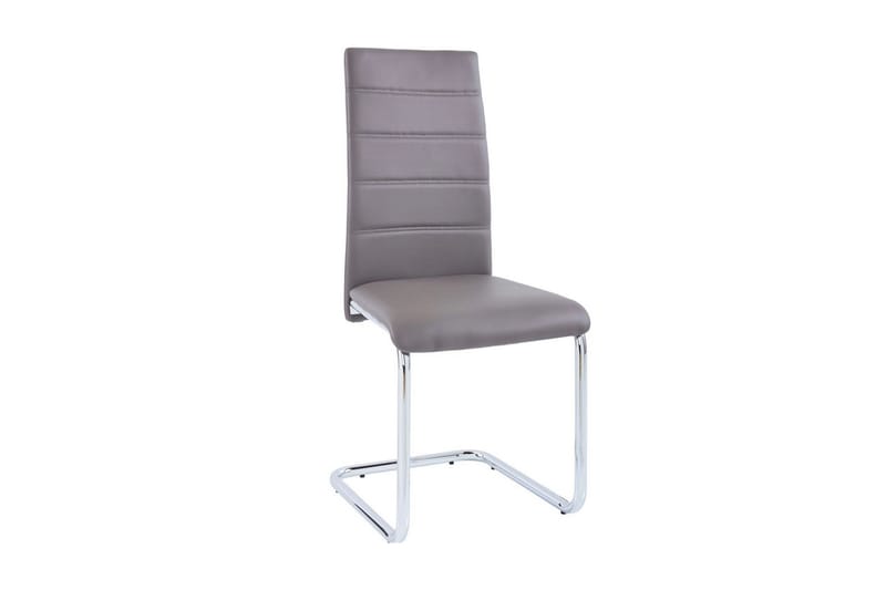 Aleia spisebordsstol kunstlæder 2 stk. - Brun/Krom - Spisebordsstole & køkkenstole