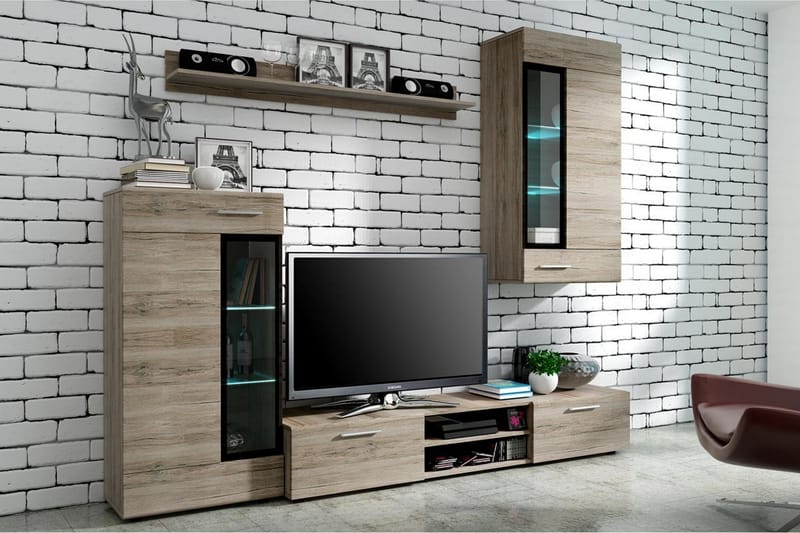 Tango TV-møbelsæt - Beige / Brun - Tv-møbelsæt