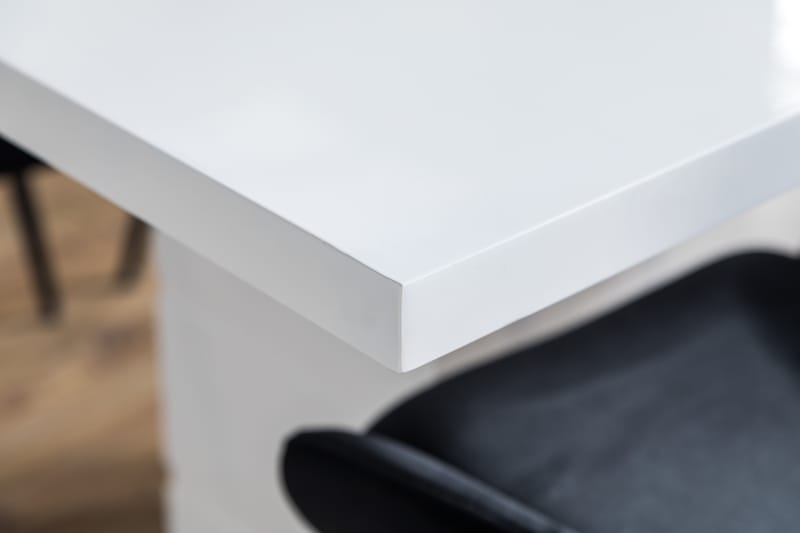 Ratliff Spisebordssæt 120 cm med 4 Alsarp Stol - Hvid/Sort - Spisebordssæt