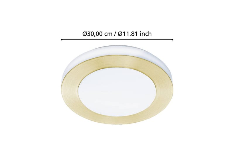 Loftlampe Eglo Led Carpi - Hvid/Messing - Belysning - Badeværelsesbelysning