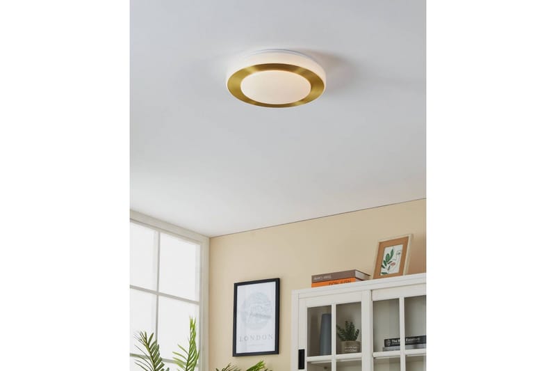 Loftlampe Eglo Led Carpi - Hvid/Messing - Belysning - Badeværelsesbelysning