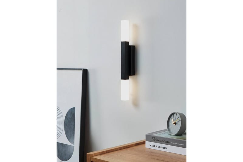 Spejlbelysning Eglo Alcudia Sort Satineret - Sort - Belysning - Badeværelsesbelysning