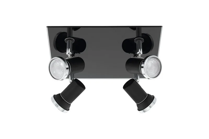 Spotlight Eglo Tamara 1 Kvadrat Sort, Krom Klar, Sort/Krom
