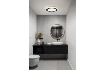 Væglampe/Taklampe Eglo Led Carpi 300 mm, Sort, Hvid - Hvid/Sort - Belysning - Badeværelsesbelysning - Badeværelseslampe loft