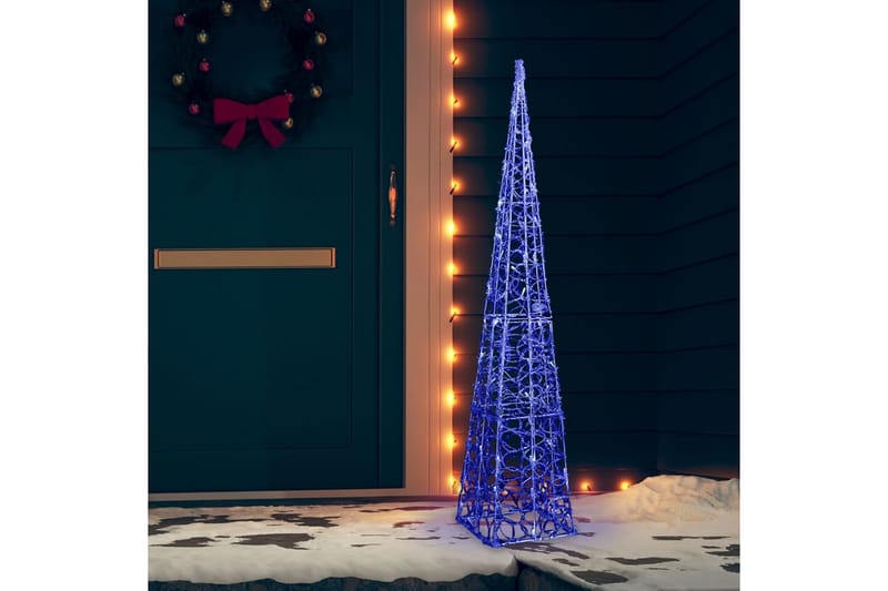 dekorativ LED-lyskegle 120 cm akryl blå - Øvrig julebelysning