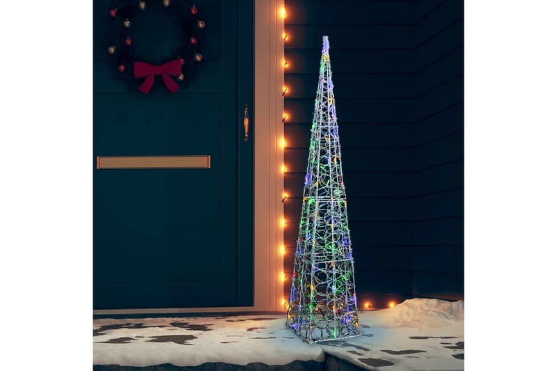 dekorativ LED-lyskegle 120 cm akryl flerfarvet - Øvrig julebelysning