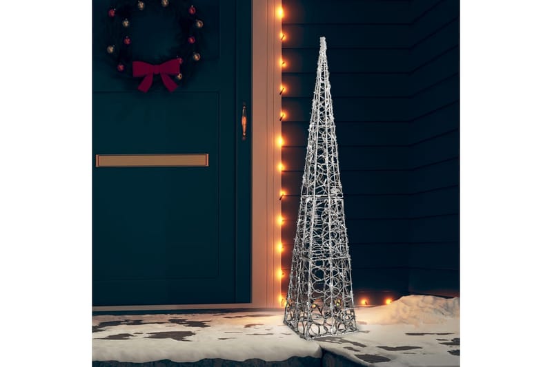 dekorativ LED-lyskegle 120 cm akryl kold hvid - Belysning - Julebelysning - Øvrig julebelysning