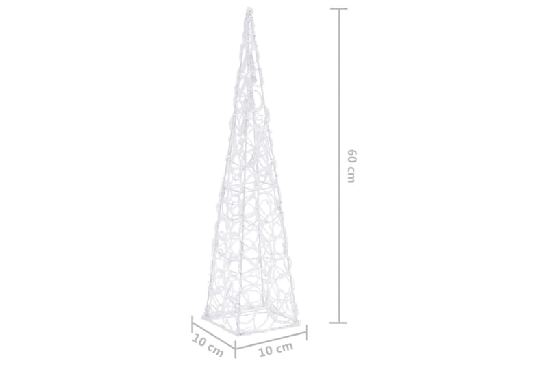 dekorativ LED-lyskegle 60 cm akryl blå - Belysning - Julebelysning - Øvrig julebelysning