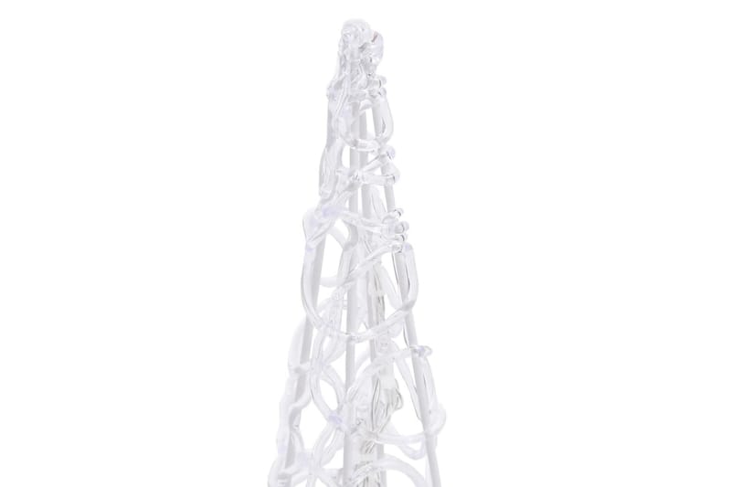 dekorativ LED-lyskegle 90 cm akryl kold hvid - Øvrig julebelysning