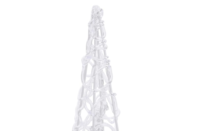 dekorativt LED-lyskeglesæt 30/45/60 cm akryl kold hvid - Øvrig julebelysning