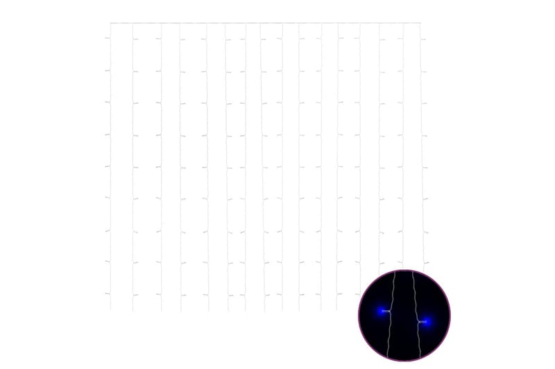 LED-lysgardin 3x3 m 300 LED'er 8 funktioner blå - Grå - Belysning - Julebelysning - Øvrig julebelysning