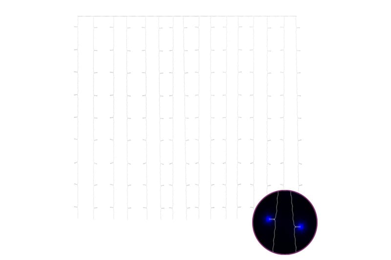 LED-lysgardin 3x3 m 300 LED'er 8 funktioner blå - Grå - Øvrig julebelysning