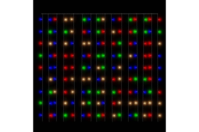 LED-lysgardin 3x3 m 300 LED'er 8 funktioner flerfarvet - Grå - Belysning - Julebelysning - Øvrig julebelysning