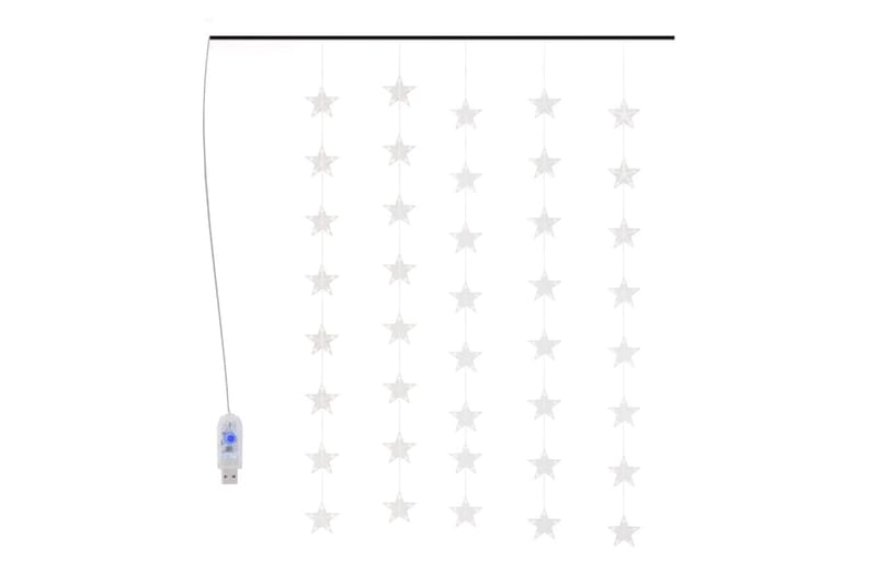 LED-lysgardin med stjerner 200 LED'er 8 funktioner varm hvid - Sort - Belysning - Julebelysning - Øvrig julebelysning