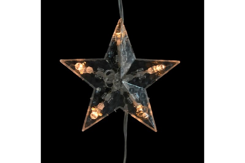 LED-lysgardin med stjerner 200 LED'er 8 funktioner varm hvid - Sort - Belysning - Julebelysning - Øvrig julebelysning