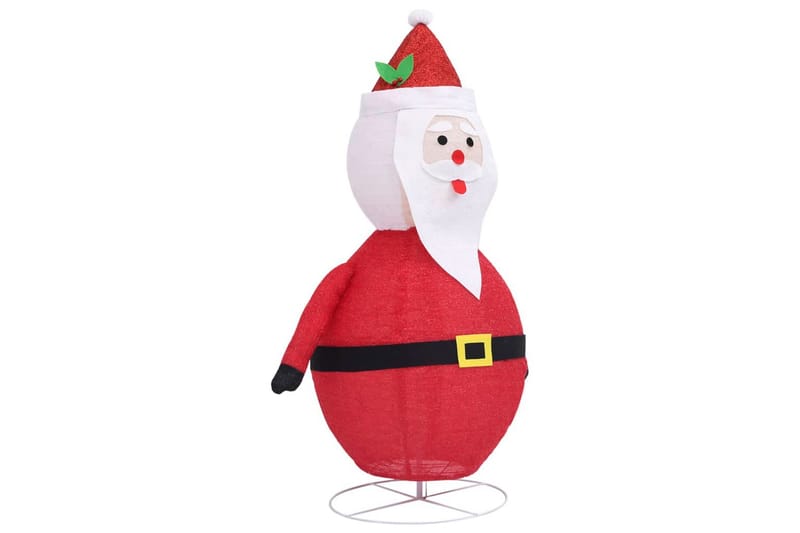 dekorativ julemand med LED'er 90 cm luksuriøst stof - Rød - Julelys udendørs