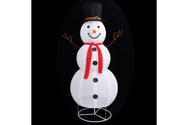 dekorativ julesnemand med LED-lys 180 cm luksuriøst stof - Belysning - Julebelysning - Julelys udendørs