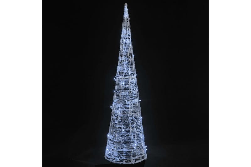 dekorativ LED-lyskegle 120 cm akryl koldt hvidt lys - Hvid - Julelys udendørs