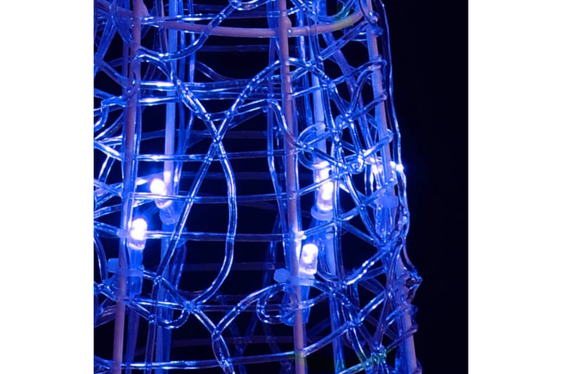 dekorativ LED-lyskegle 90 cm akryl blåt lys - Blå - Julelys udendørs
