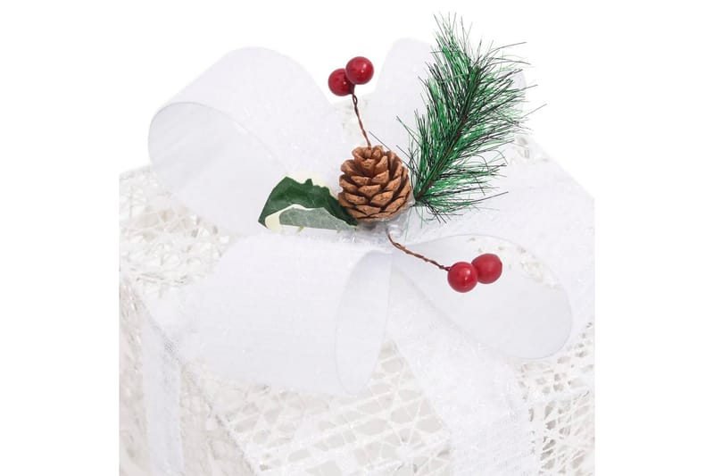 dekorative julegaver 3 stk. indendørs & udendørs sølvfarvet - Sølv - Julelys udendørs