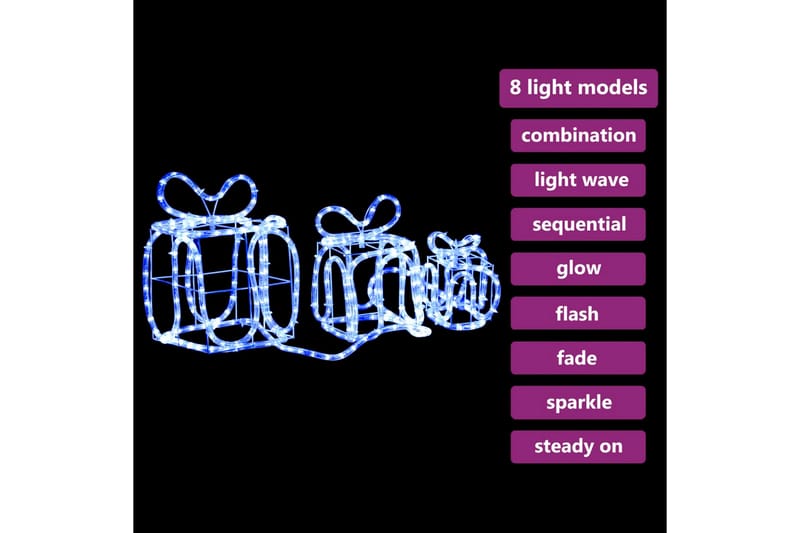 julegaver med 180 LED'er til indendørs- og udendørsbrug - Hvid - Julelys udendørs
