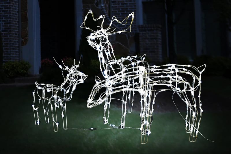 julelys-opstilling 3 rensdyr 229 LED-lys - Julelys udendørs