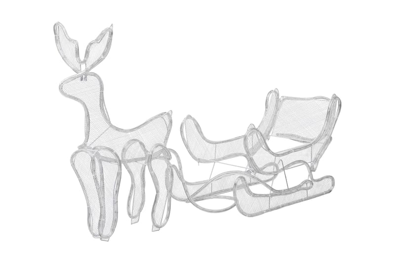 Juleopstilling Med Rensdyr Og Kane Trådnet 216 Led-Lys - Julelys udendørs