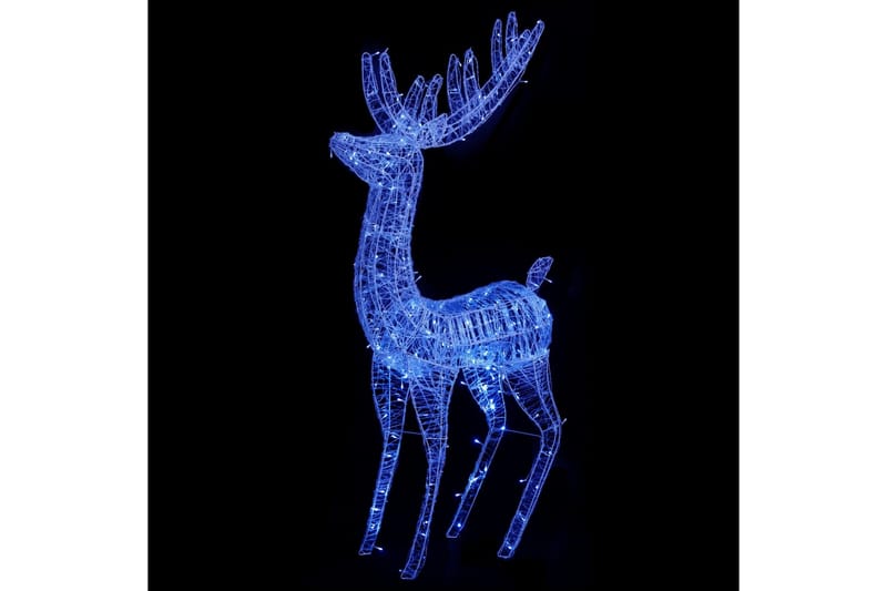 julerensdyr med 250 LED-lys 180 cm str. XXL akryl blå - Julelys udendørs