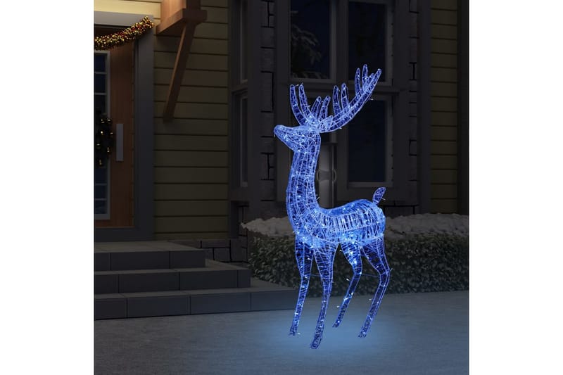 julerensdyr med 250 LED-lys 180 cm str. XXL akryl blå - Julelys udendørs