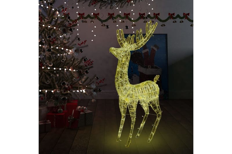 julerensdyr med 250 LED-lys 180 cm str. XXL akryl varm hvid - Julelys udendørs