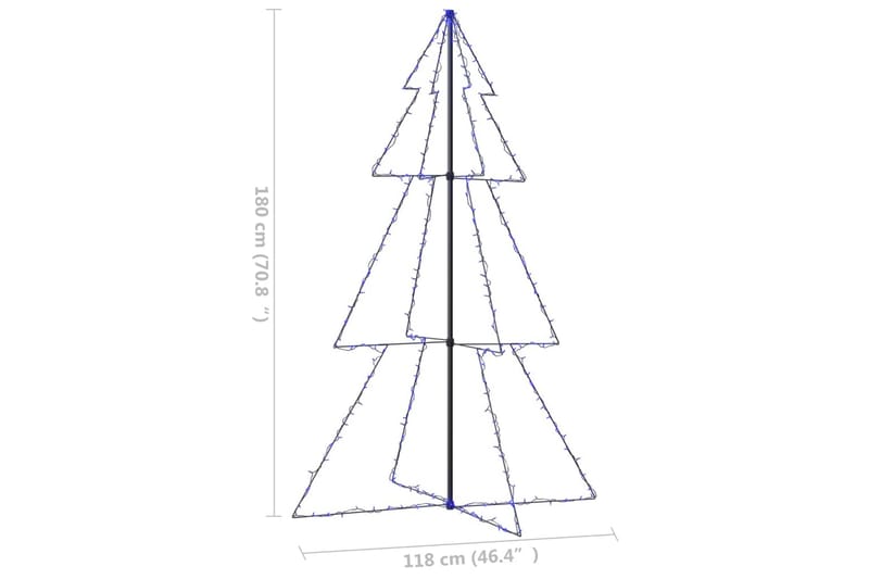 kegleformet juletræ 118x180 cm 240 LED'er indendørs/udendørs - Belysning - Julebelysning - Julelys udendørs