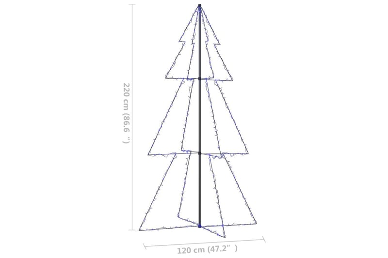 kegleformet juletræ 120x220 cm 300 LED'er inde/ude - Belysning - Julebelysning - Julelys udendørs
