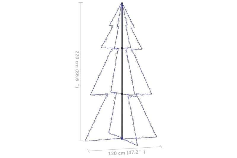 kegleformet juletræ 120x220 cm 300 LED'er inde/ude - Julelys udendørs