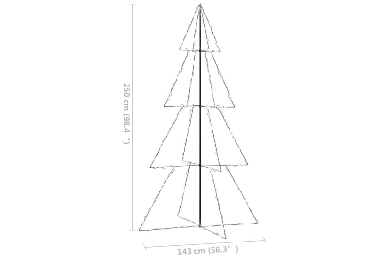 kegleformet juletræ 143x250 cm 360 LED'er inde/ude - Julelys udendørs