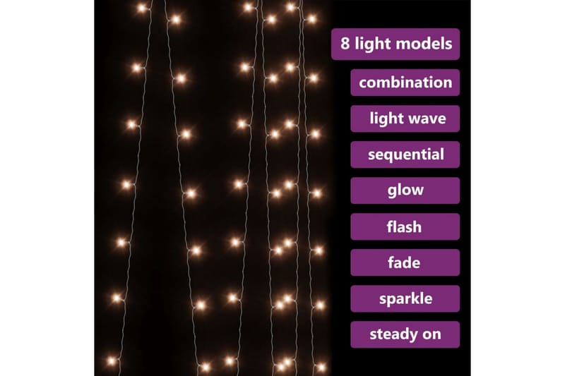 LED-lysgardin 3x3 m 300 LED'er 8 funktioner varmt hvidt lys - Belysning - Julebelysning - Julelys udendørs