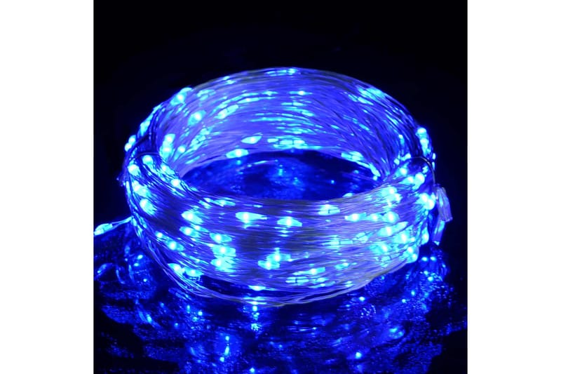 LED-lyskæde 30 m blåt lys - Julelys udendørs