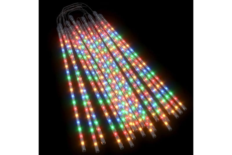 lyskæde meteorregn 20 stk. 50 cm 720 LED'er farverigt lys - Flerfarvet - Julelys udendørs