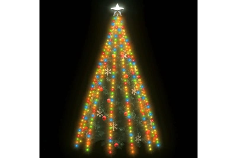 lyskæder til træ med 500 LED'er 500 cm inde/ude flerfarvet - Flerfarvet - Julelys udendørs